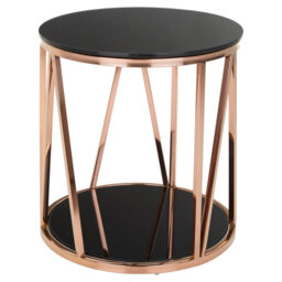 Bergsteinn Glass Top End Table