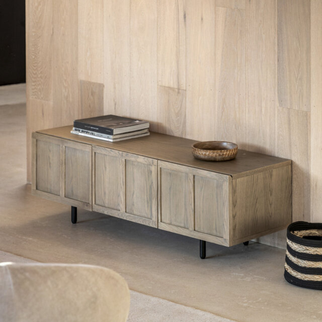 Beaulah Panelled Media Unit - 125cm