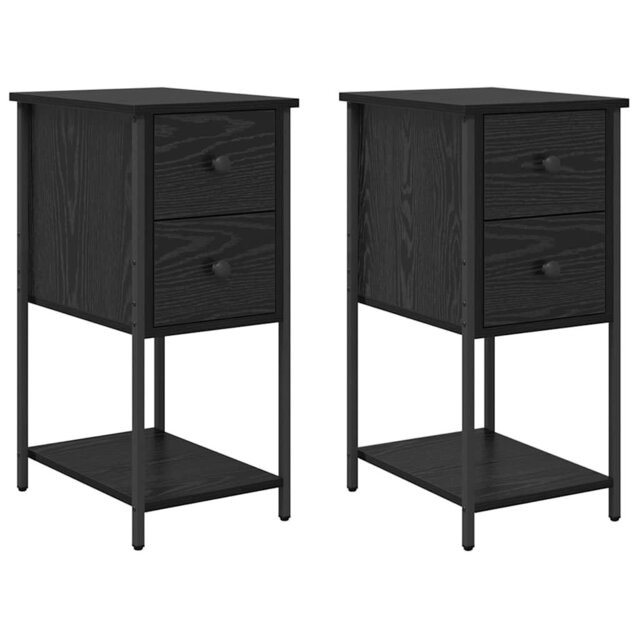 Bedside Cabinet 2 Pcs 32 X 42 X 70 Cm Engineered Wood