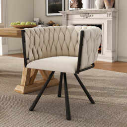 42cm H Velvet Upholstered Metal Upholstered Back Accent