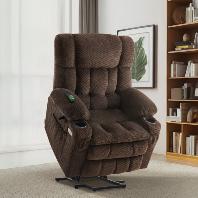 Dual Motor Lift Assist Riser Recliner with Massage