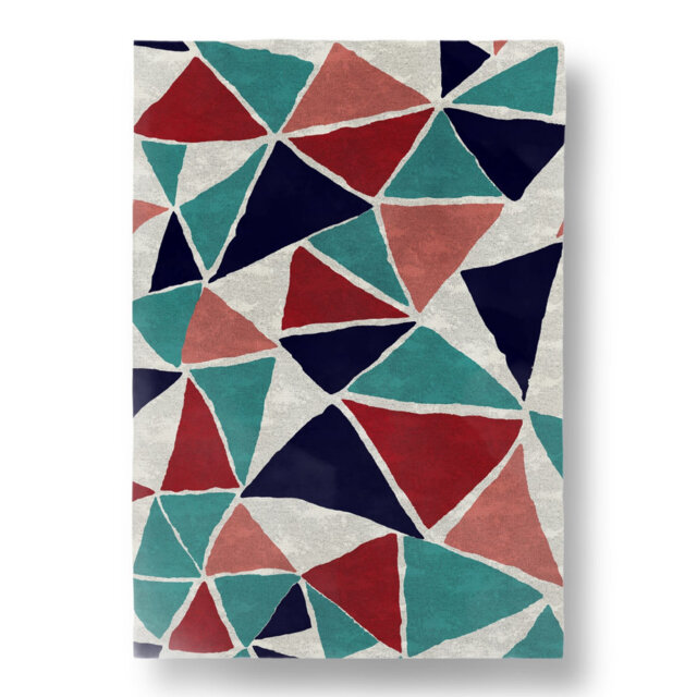 Aariyan Flatweave Turquoise/Black/Red Rug