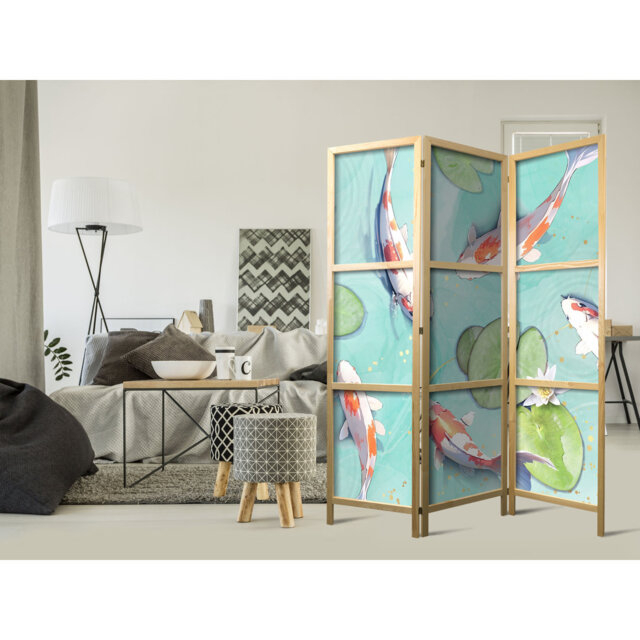 171cm H Solid Wood Folding Room Divider