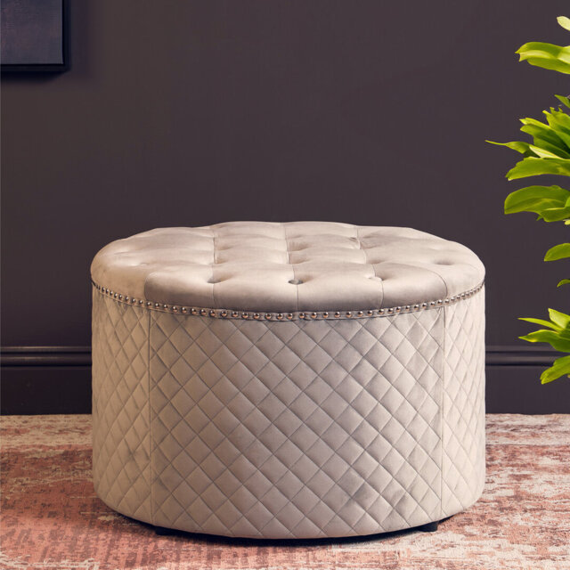 68cm Wide Velvet Standard Ottoman