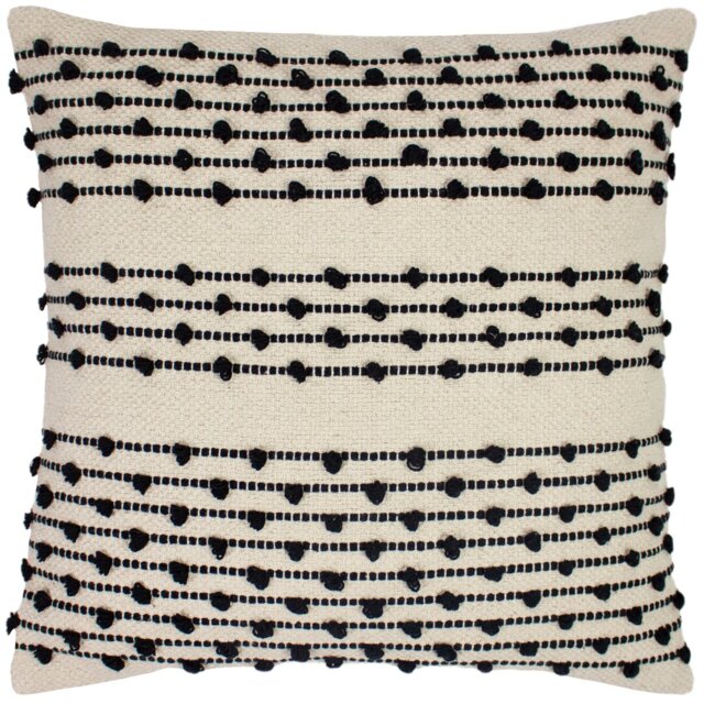 Furn Mossa Cushion Cover Cotton Natural / Black
