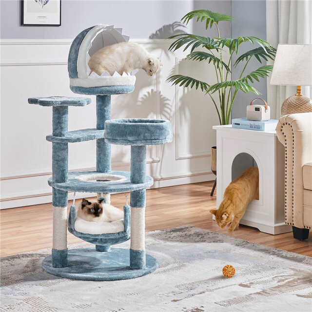 115cm Tall Ocean-themed Cat Tree