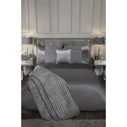 Glamour Microfiber Solid Colour Duvet Cover Set with Pillow Shams