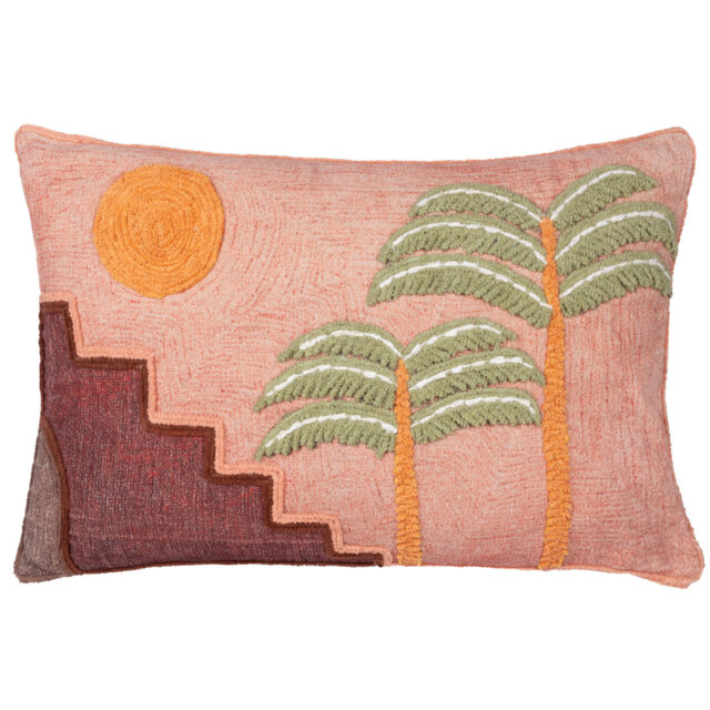 Moloko Embroidered Cotton Feather Rich Cushion