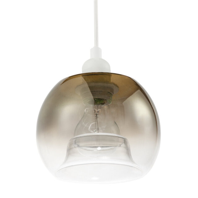 12cm H Glass Round Pendant Shade ( No Direct Attachment Method ) in Gold