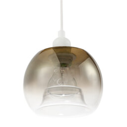 12cm H Glass Round Pendant Shade ( No Direct Attachment Method ) in Gold
