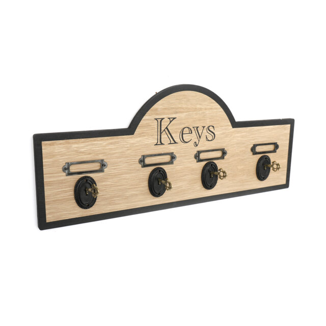 MDF Wall Organizer with Key Hooks
