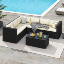 Outdoor Sectional Sofa Set with Thick Cushions