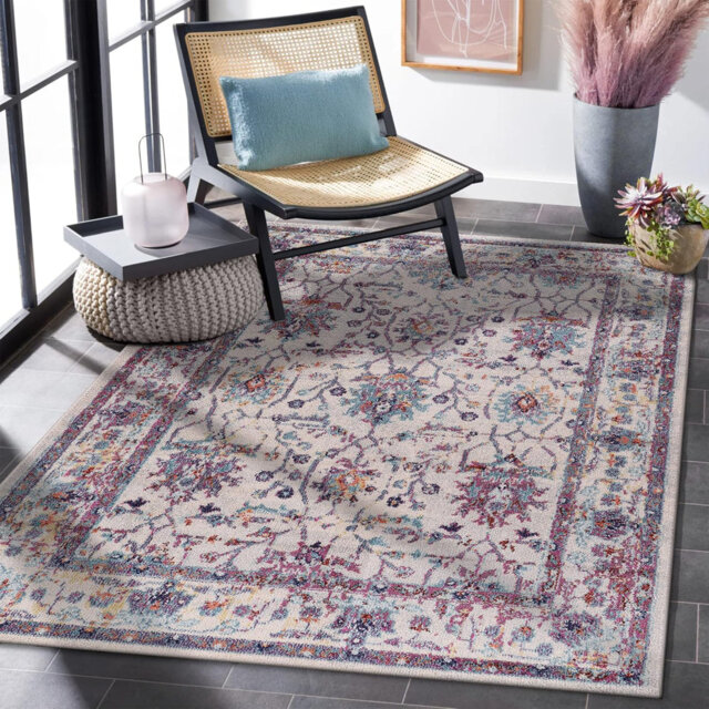 Soft Medium Pile Area Rugs Living Room Carpet Pad Oriental Vintage Rug Non Slip Entryway Rug A0086