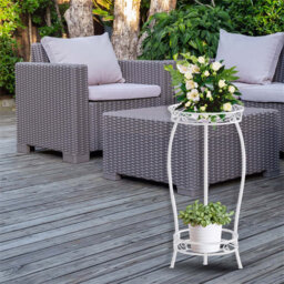 2 Tier Metal Plant Stand For Outdor Indoor Plant