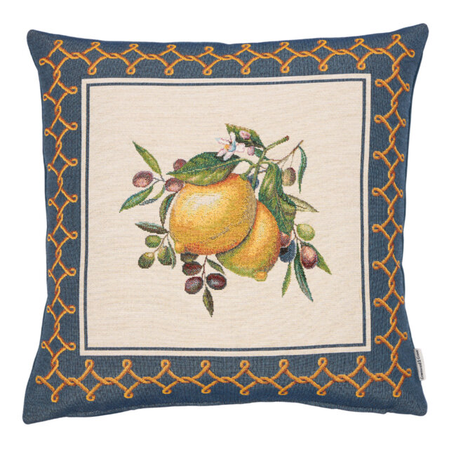 Mediterranean Harvest Woven Cushion with Fibre Filler