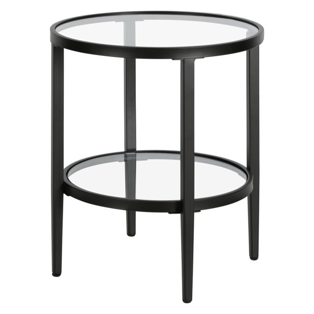 Hera Glass Top End Table