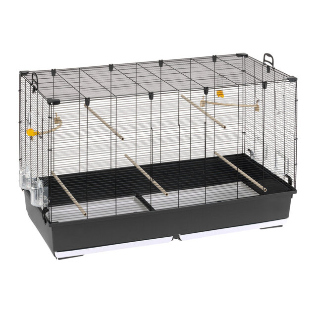 75 cm Iron and Plastic Top Floor Bird Cage with Wheels with Stand with Perch with Tray