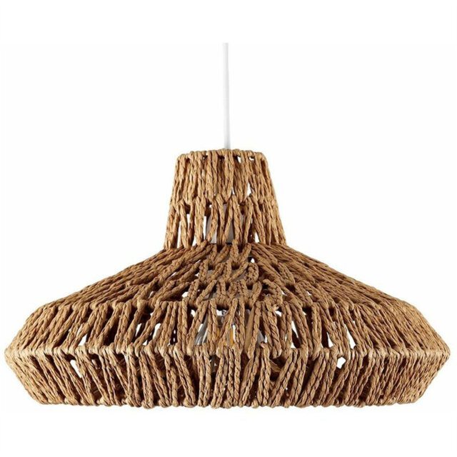 Rattan Wicker Chandelier Shade Pendant Lamp - Natural