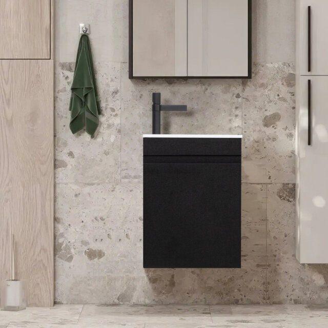 Amnicon 40mm Single Bathroom Vanity with Drop In Resin Basin