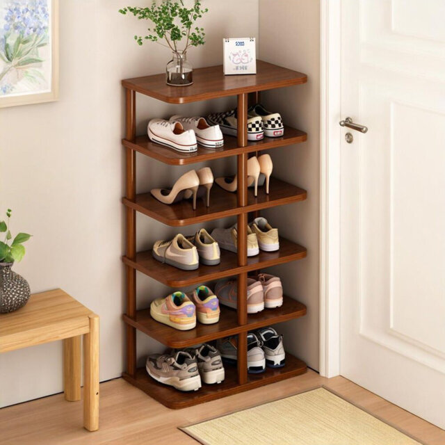 6/8-Tier Vertical Shoe Rack Storage Shelf Shoe Organizer Hallway Space Saving