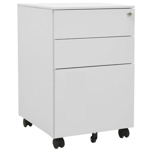 Harshi 45cm Wide 3 -Drawer Mobile Steel File Cabinet