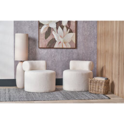 Assisi Taupe Teddy Fabric Modern Occasional Chair