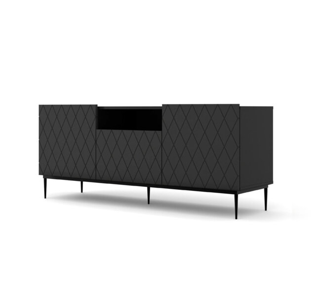 Diuna Tv Cabinet - Black Matt /black Legs