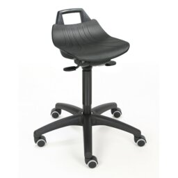 Adjustable Height Ergonomic Industrial Stool with Removable Casters/Wheels