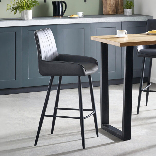 Wynnfield Upholstered Counter Stool with Metal Frame