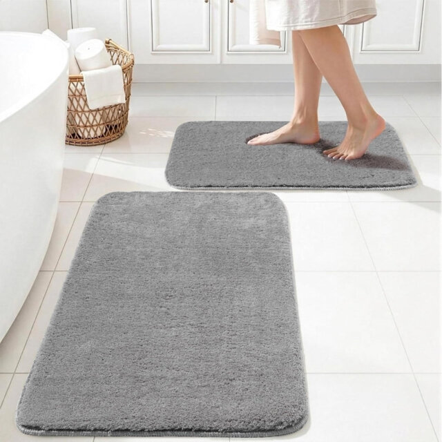 Ruglenza Aria Bath Mat Set, 2 Piece, Cream