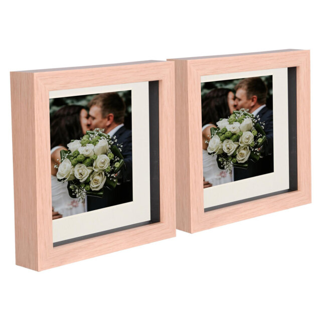 Shadow Box Picture Frame - Set of 2 with Mat