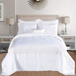 Atlanta Quilted Velvet Embossed Bedspread Set with Matching Pillowcases – Soft, Luxurious & Machine Washable Bedding