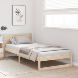 Bed Frame Solid Pine Wood 90 X 190 Cm Convertible