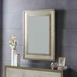 Greenberg Wood Flat Wall Mirror with Shelves