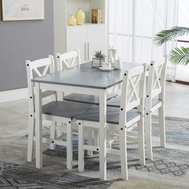 Danny 4 - Person Solid Wood Dining Set