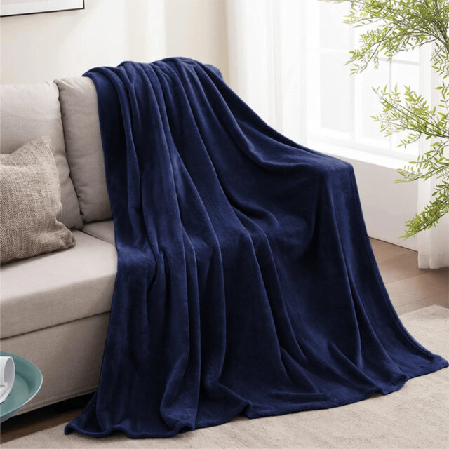 Ultra Soft Plush Faux Fur Reversible Fleece Blanket