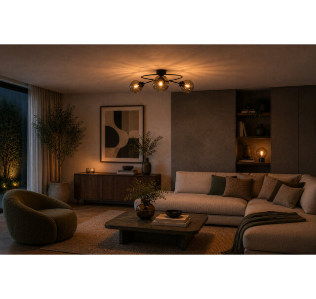 Glass Semi Flush Mount