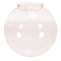 Frenchie 25cm H Glass Globe Pendant Shade ( Clip On ) in Pink