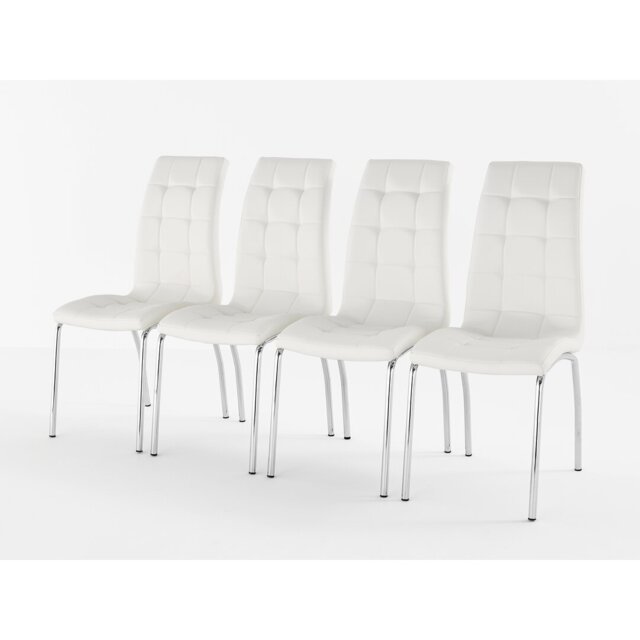 Liam 45cm H Tufted Upholstered Metal Side Chair