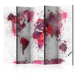 225cm W x 172cm H 5 - Panel  One Sided Room Divider Folding Room Divider
