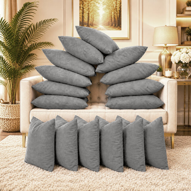 16 Pack Velvet Cushion Cover Square Throw Cushion Cases Multi Color Available