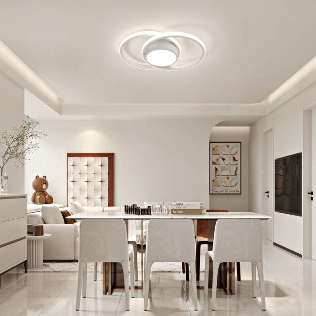 Dajour 2-Light Acrylic LED Semi Flush Mount