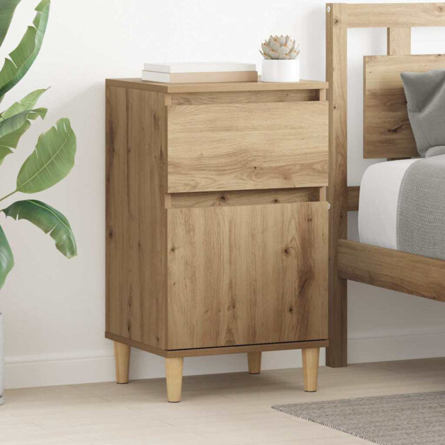 Bedside Cabinet Artisan Oak 40 X 35 X 70 Cm Engineered Wood