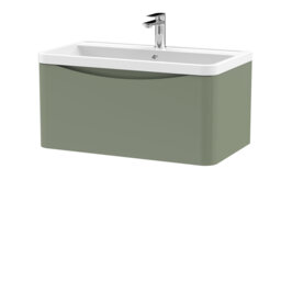 Lunar 800mm Single Bathroom Vanity with Integrated Polymarble Basin