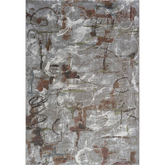 Choua Power Loom Brown/Beige/Grey Rug