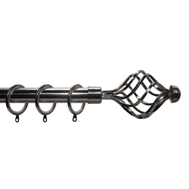 Gloria Steel Adjustable 0.28cm Single Curtain Pole