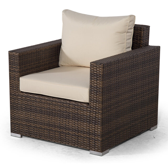 Villalba Wicker Outdoor Lounge Chair with Cushions