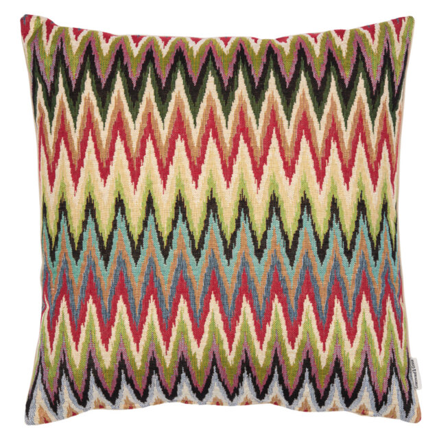 Zigzag Woven Cushion with Fibre Filler