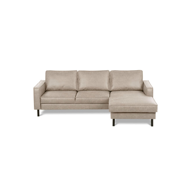 3 Seater Fabric and Leather Corner Sofa