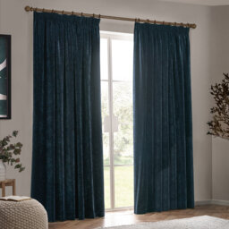 Heavy Chenille Room Darkening Pencil Pleat Curtains